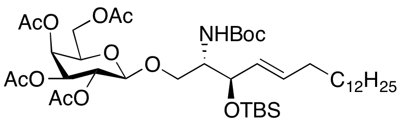 Destearaldehyde-O-tert-butyldimethylsilyl-N-tert-butyloxycarbonyl beta-Galactosyl-C18-ceramide Tetraacetate - Chemical structure and product image