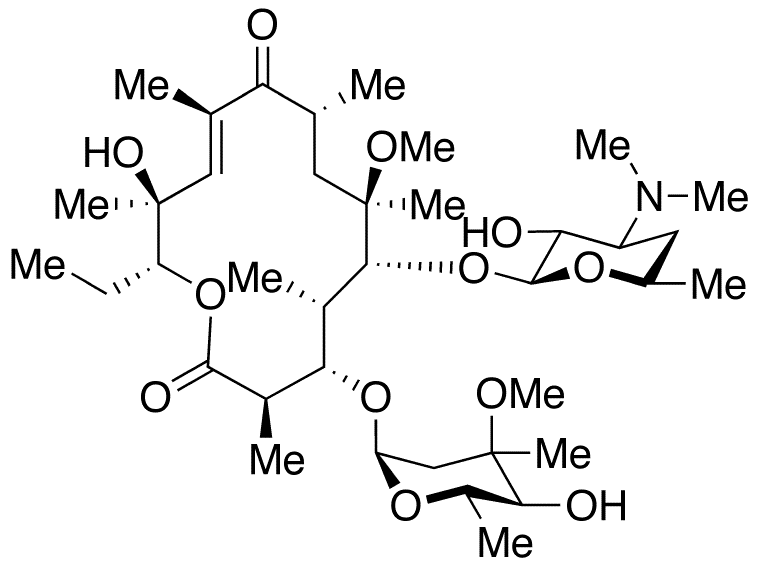 (10E)-10,11-Didehydro-11-deoxy-6-O-methylerythromycin - Chemical structure and product image