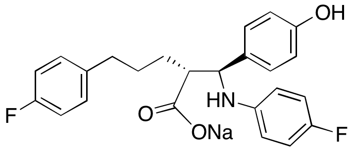 3-Dehydroxy-1,2-seco Ezetimibe Sodium Salt - Chemical structure and product image