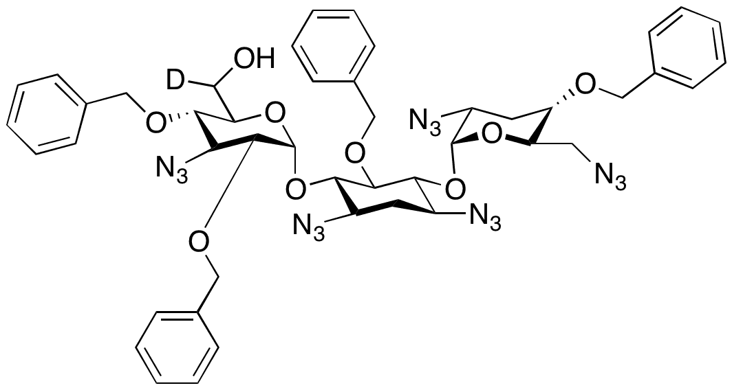 Despentamino Pentazido Tobramycin Tetrabenzyl Ether-d1 - Chemical structure and product image