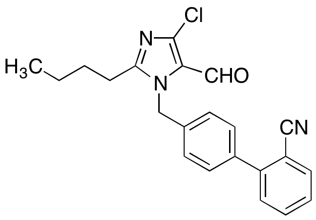 Des[2-(1H-tetrazol-5-yl)] 2-Cyanolosartan Carboxaldehyde - Chemical structure and product image