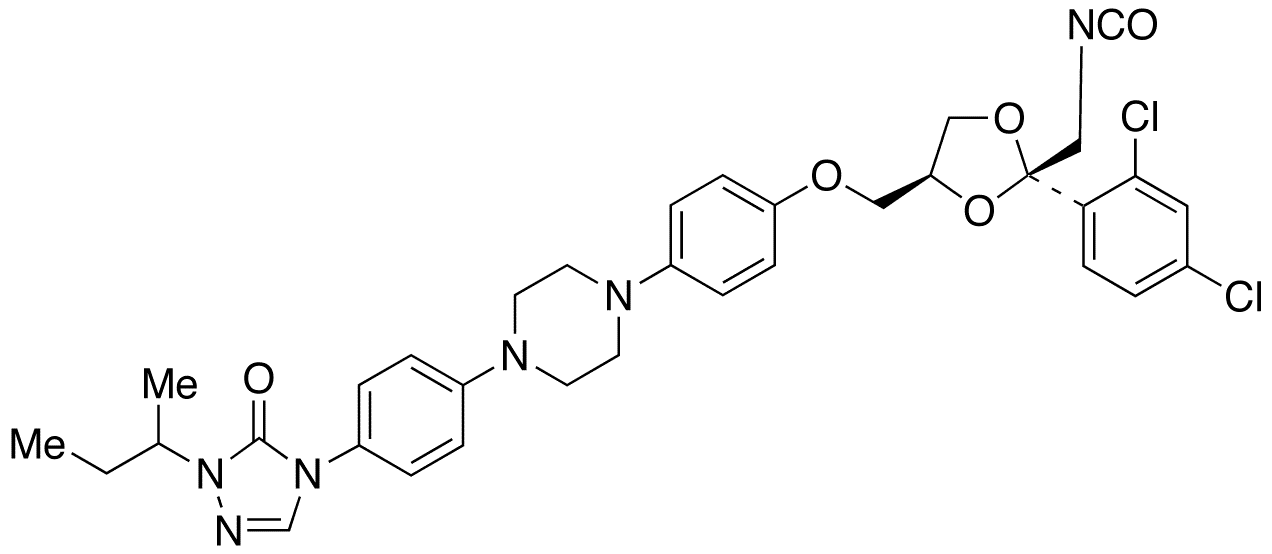 Des[2-(1,2,4-triazolyl)] Itraconazole-2-isocyanate - Chemical structure and product image