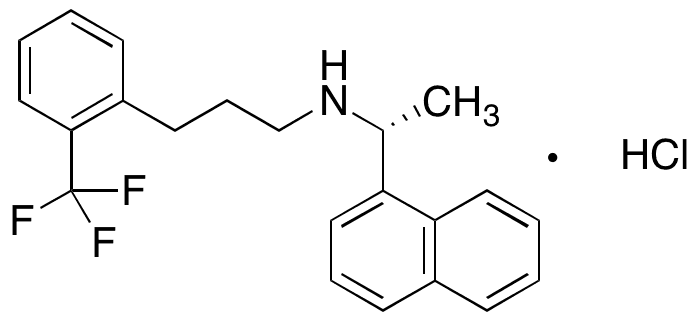 3-Destrifluoromethyl 2-Trifluoromethyl Cinacalcet Hydrochloride - Chemical structure and product image