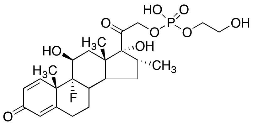 Dexamethasone 21-[O-(2-Hydroxyethyl)]phosphate Ester - Chemical structure and product image