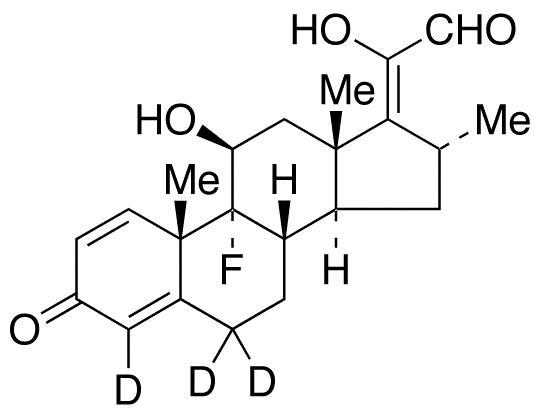 Dexamethasone-âˆ†17,20-d3 21-Aldehyde - Chemical structure and product image