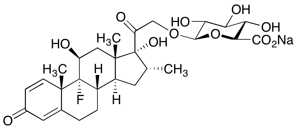 Dexamethasone beta-D-Glucuronide Sodium Salt - Chemical structure and product image