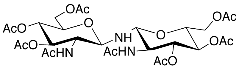 2,2-Diacetamido-2,2-dideoxy-di-beta-D-glucopyranosylamine 3,3,4,4,6,6-Hexaacetate - Chemical structure and product image