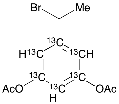 1-(3,5-Diacetoxyphenyl)-1-bromoethane-13C6 - Chemical structure and product image