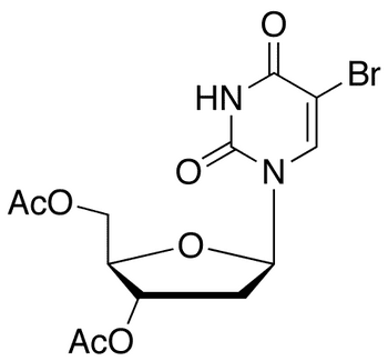 3, 5-Di-O-acetyl-5-bromo-2-deoxyuridine - Chemical structure and product image