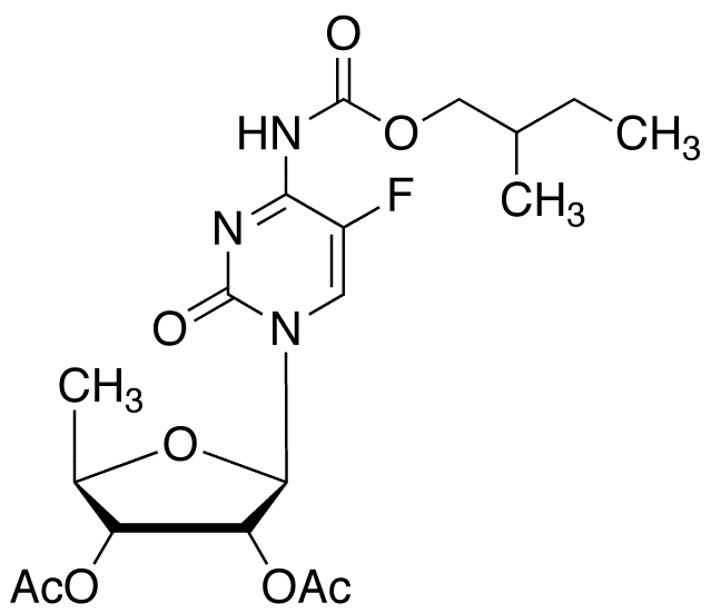 2,3-Di-O-acetyl-5-deoxy-5-fluoro-N-[(2-methylbutoxy)carbonyl]cytidine - Chemical structure and product image