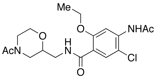 N,N-Diacetyl Des-4-fluorobenzyl Mosapride - Chemical structure and product image