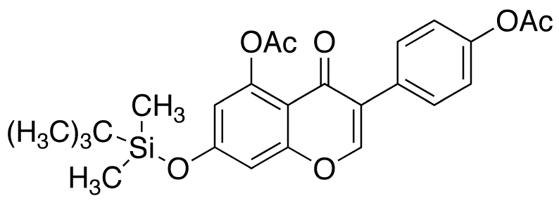 4,5-Di-O-acetyl-7-O-tert-butyldimethylsilyl Genistein - Chemical structure and product image