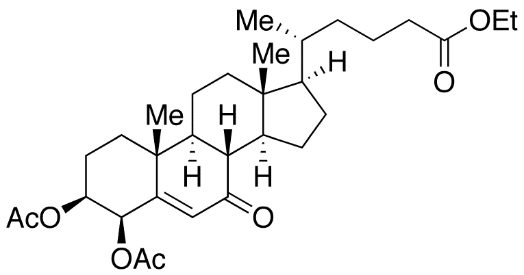 3beta,4beta-Diacetyloxy-chol-5-ene-24-carboxylic Acid Ethyl Ester - Chemical structure and product image