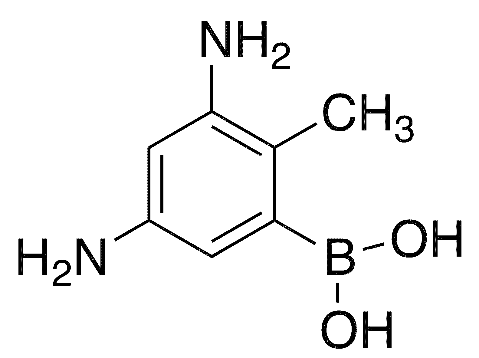 3,5-Diamino-2-methylphenylboronic Acid - Chemical structure and product image