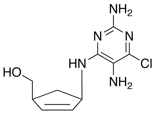 (1S,4R)-4-[(2,5-Diamino-6-chloro-4-pyrimidinyl)amino]-2-cyclopentene-1-methanol - Chemical structure and product image