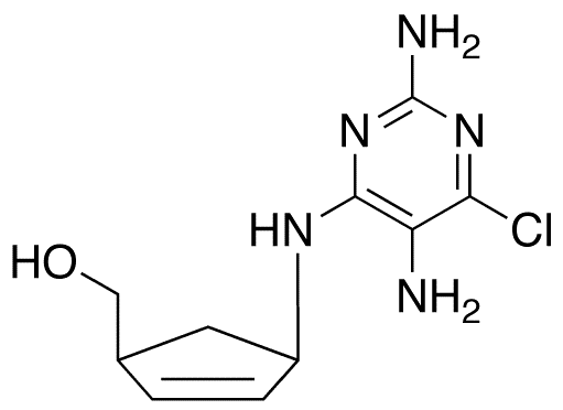 (1S,4R)-rel-4-[(2,5-Diamino-6-chloro-4-pyrimidinyl)amino]-2-cyclopentene-1-methanol - Chemical structure and product image