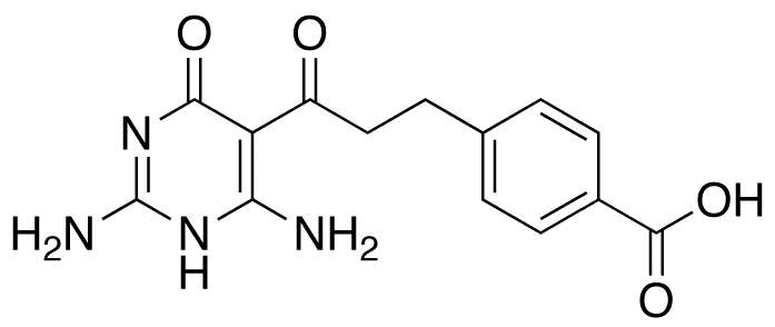 N-[4-[3-(2,6-Diamino-1,4-dihydro-4-oxo-5-pyrimidinyl)-3-oxopropyl]benzoic Acid - Chemical structure and product image
