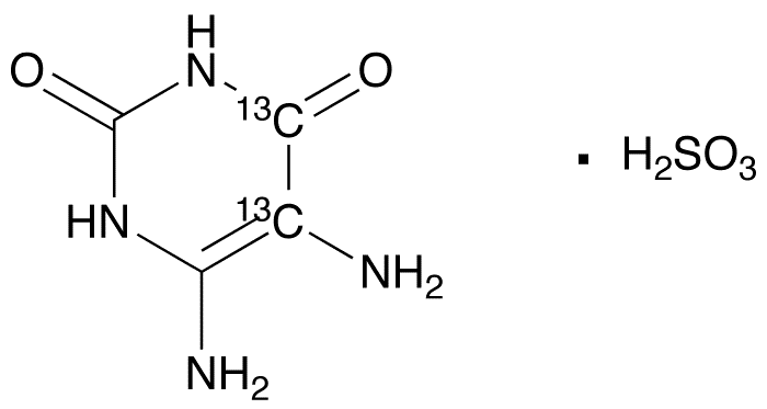 5,6-Diamino-2,4-dihydroxypyrimidine-13C2 Bisulfite Salt - Chemical structure and product image