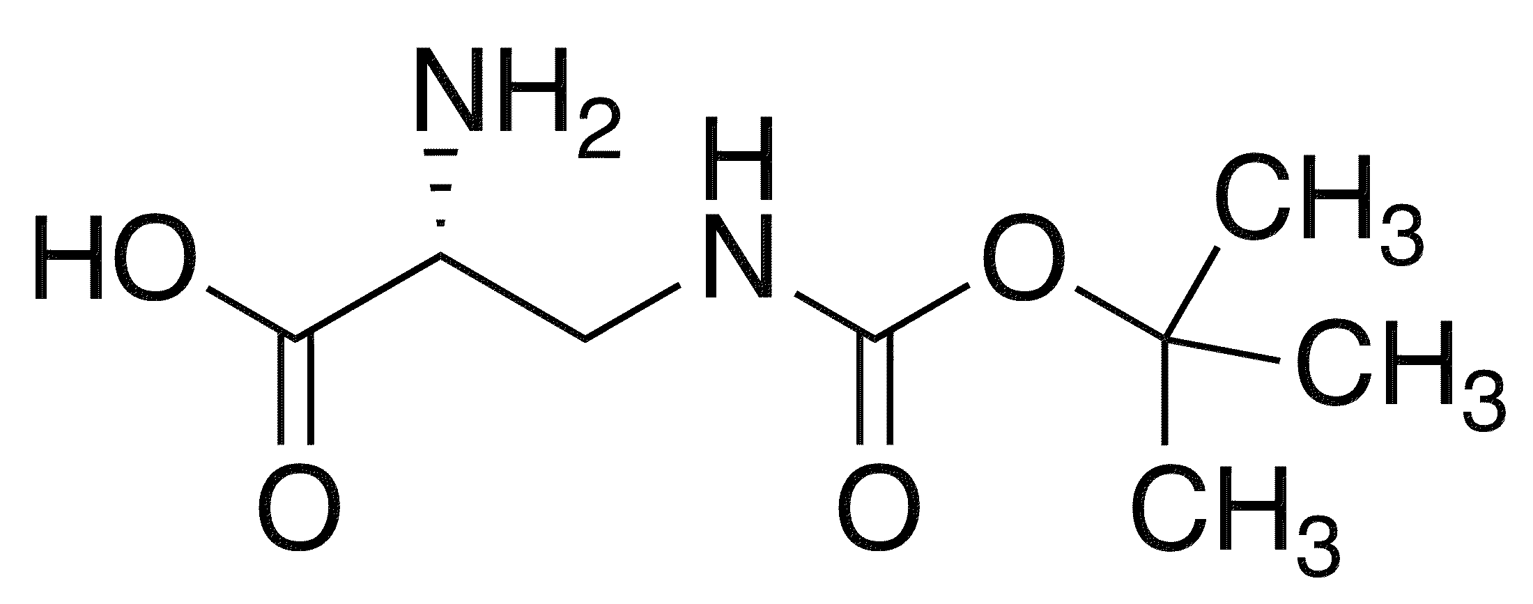 N-b-Boc-D-2,3-diaminopropionic Acid - Chemical structure and product image