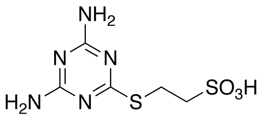 2-(4,6-Diamino-1,3,5-triazin-2-yl)sulfanylethanesulfonic Acid - Chemical structure and product image