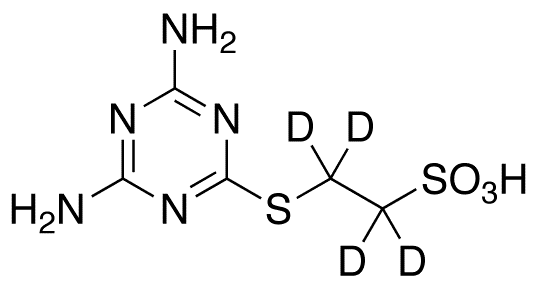 2-(4,6-Diamino-1,3,5-triazin-2-yl)sulfanylethanesulfonic Acid-d4 - Chemical structure and product image