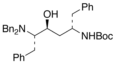 (2S,3S,5S)-2-(N,N-Dibenzylamino)-3-hydroxy-5-(tert-butyloxycarbonylamino)-1,6-diphenylhexane - Chemical structure and product image
