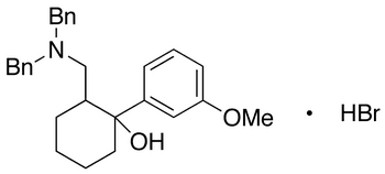 trans-(+/-)-2-[(N,N-Dibenzylamino)methyl]-1-(3-methoxyphenyl)cyclohexanol Hydrobromide - Chemical structure and product image