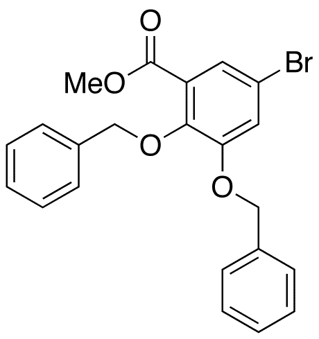 2,3-Dibenzyl-5-bromobenzoic Acid Methyl Ester - Chemical structure and product image