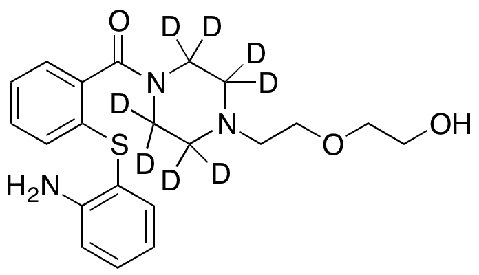 2-(2-(4-(Dibenzo[b,f][1,4]thiazepin-11-yl)piperazin-1-yl-d8)ethoxy)ethanol - Chemical structure and product image