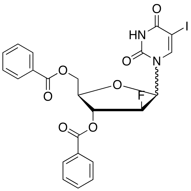 3,5-Di-O-benzoyl Fialuridine (1:3 alfa/beta Mixture) - Chemical structure and product image