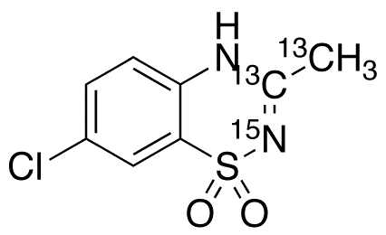 Diazoxide-15N,13C2 - Chemical structure and product image