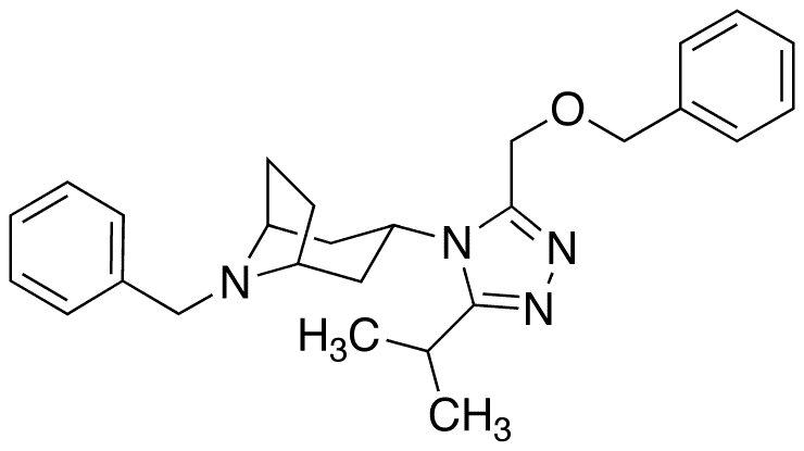 N,O-Dibenzyl Des[1-(4,4-difluorocyclohexanecarboxamido)-1-phenylpropyl]-3-hydroxymethyl Maraviroc - Chemical structure and product image
