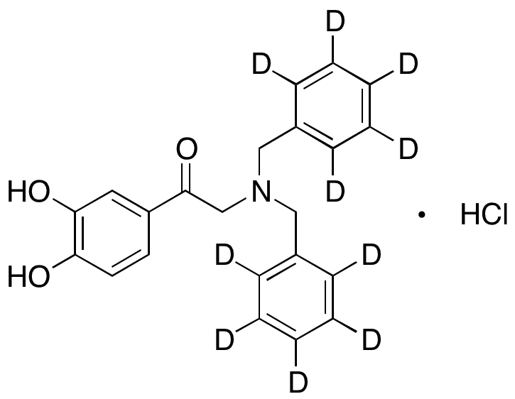 2-(Dibenzylamino)-3â€™,4â€™-dihydroxy-acetophenone Hydrochloride-d10 - Chemical structure and product image