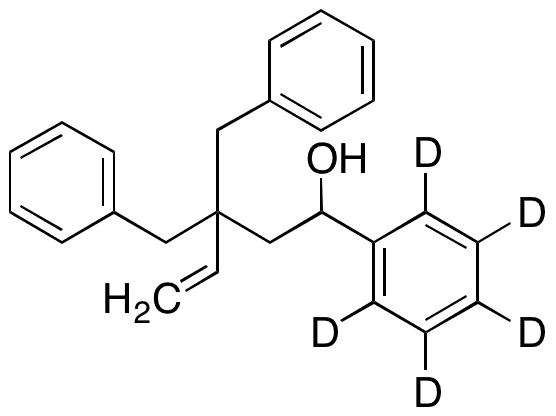 3,3-Dibenzyl-1-phenylpent-4-en-1-ol-d5 - Chemical structure and product image