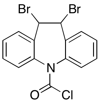 10,11-Dibromo-10,11-dihydro-5H-dibenz[b,f]azepine-5-carbonyl chloride - Chemical structure and product image
