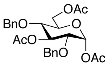 2,4-Di-O-benzyl-1,3,6-tri-O-acetyl-alfa-D-glucopyranose - Chemical structure and product image