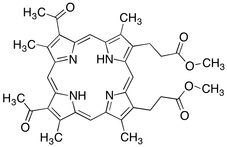 2,4-Diacetyl Deuteroporphyrin IX Dimethyl Ester - Chemical structure and product image