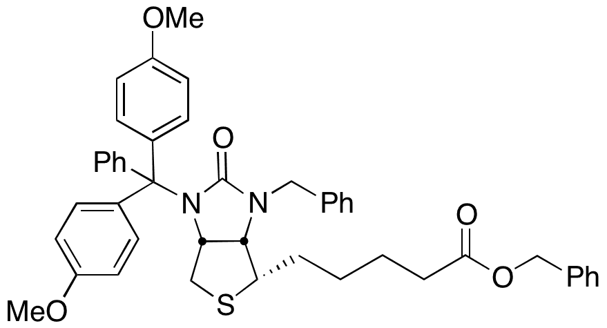 1â€™N-(4,4â€™-Dimethoxytrityl)-2â€™N-Benzyl Biotin Benzyl Ester - Chemical structure and product image