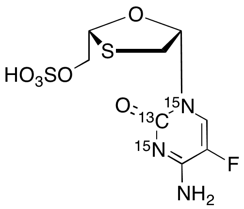 Emtricitabine 5-O-Sulfate-13C,15N2 - Chemical structure and product image