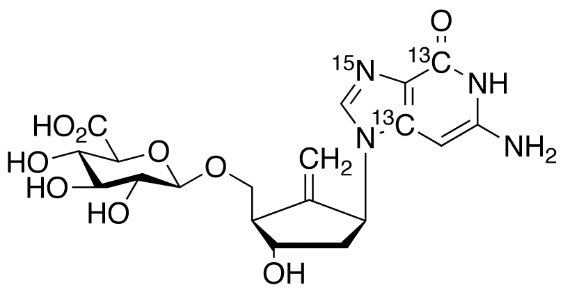 Entecavir-13C2,15N 3’’-O-β-D-Glucuronide - Chemical structure and product image