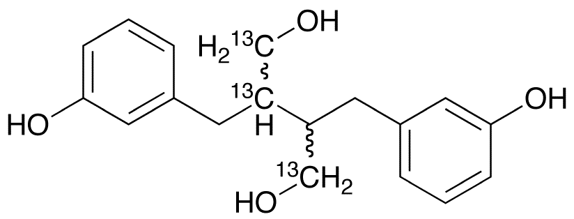 rac Enterodiol-13C3 - Chemical structure and product image