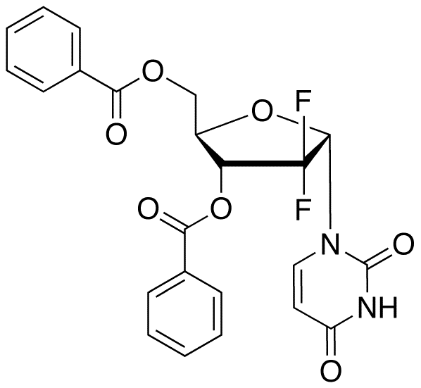 1’-Epi 2’,2’-Difluoro-2’-deoxyuridine 3’,5’-Dibenzoate - Chemical structure and product image