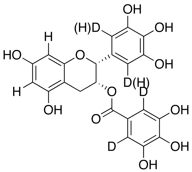 (-)-Epigallocatechin Gallate-d3/d4 - Chemical structure and product image