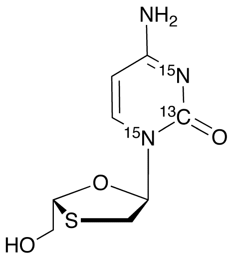 4’-Epi Lamivudine-15N2,13C - Chemical structure and product image