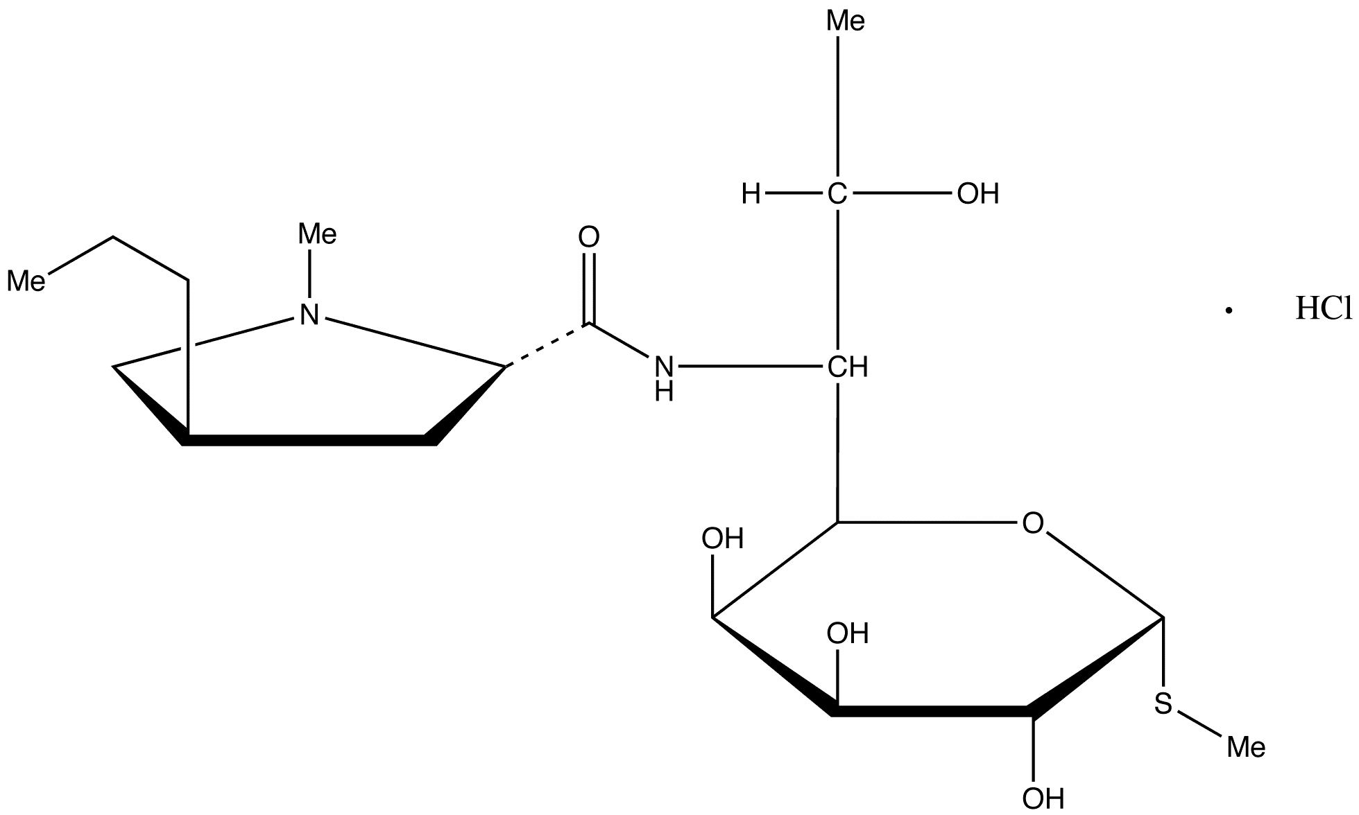 7-Epi Lincomycin Hydrochloride Salt - Chemical structure and product image