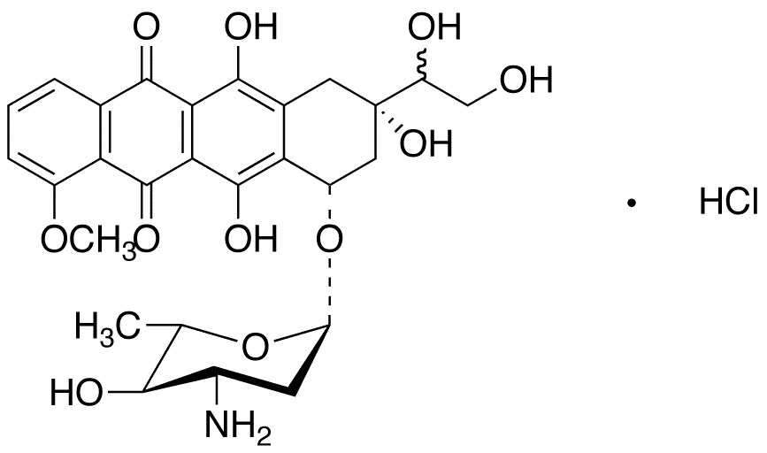 Epirubicinol Hydrochloride(Mixture of Diastereomers) - Chemical structure and product image