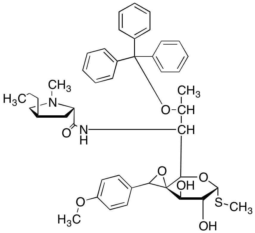 Epoxy p-Methoxybenzene Triphenylmethyl Lincomycin Hydrochloride - Chemical structure and product image