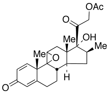 9β,11β-Epoxy-17,21-dihydroxy-16β-methylpregna-1,4-diene-3,20-dione 21-Acetate - Chemical structure and product image