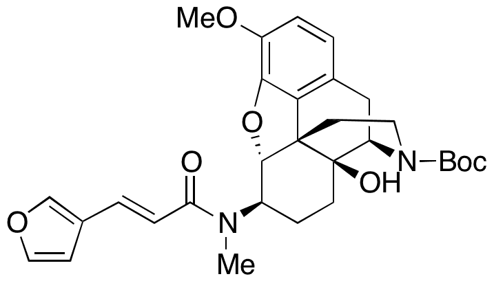  (5α,6β)-4,5-Epoxy-6-[[(2E)-3-(3-furanyl)-1-oxo-2-propenyl]methylamino]-14-hydroxy-3-methoxymorphinan-17-carboxylic Acid 1,1-Dimethylethyl Ester - Chemical structure and product image