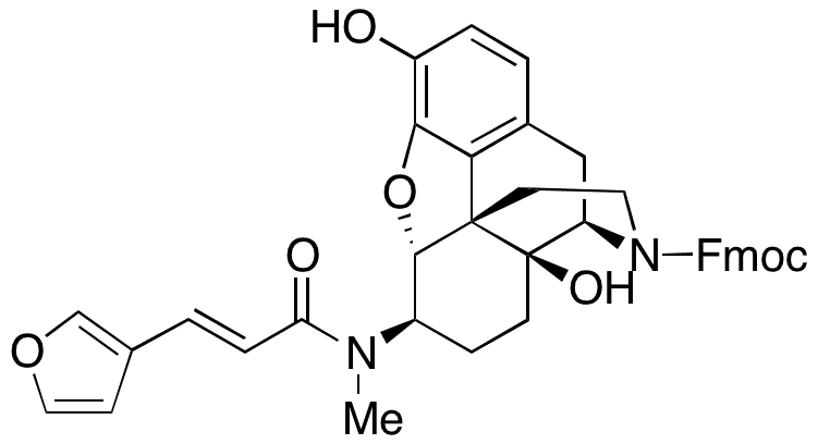  (5α,6β)-4,5-Epoxy-6-[[(2E)-3-(3-furanyl)-1-oxo-2-propenyl]methylamino]-3,14-dihydroxymorphinan-17-carboxylic Acid 9H-Fluoren-9-ylmethyl Ester - Chemical structure and product image